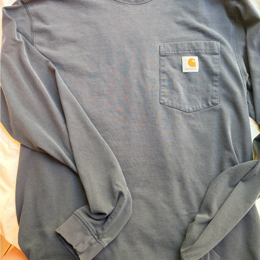Carhartt Long Sleeve Pocket Tee — Slate